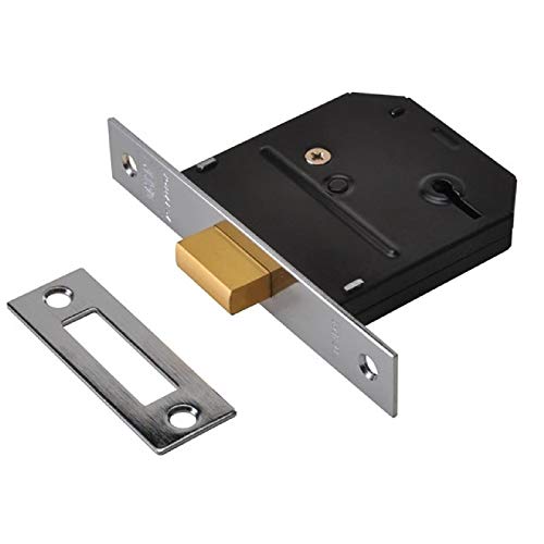 Union Essentials 2.5" 3 Lever Deadlock - Chrome Finish