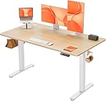 ErGear Electric Standing Desk Height Adjustable 140 x 70cm, Sit Stand Desk with 4 Memory Smart Pannel, Home Office Desk with Splice Board
