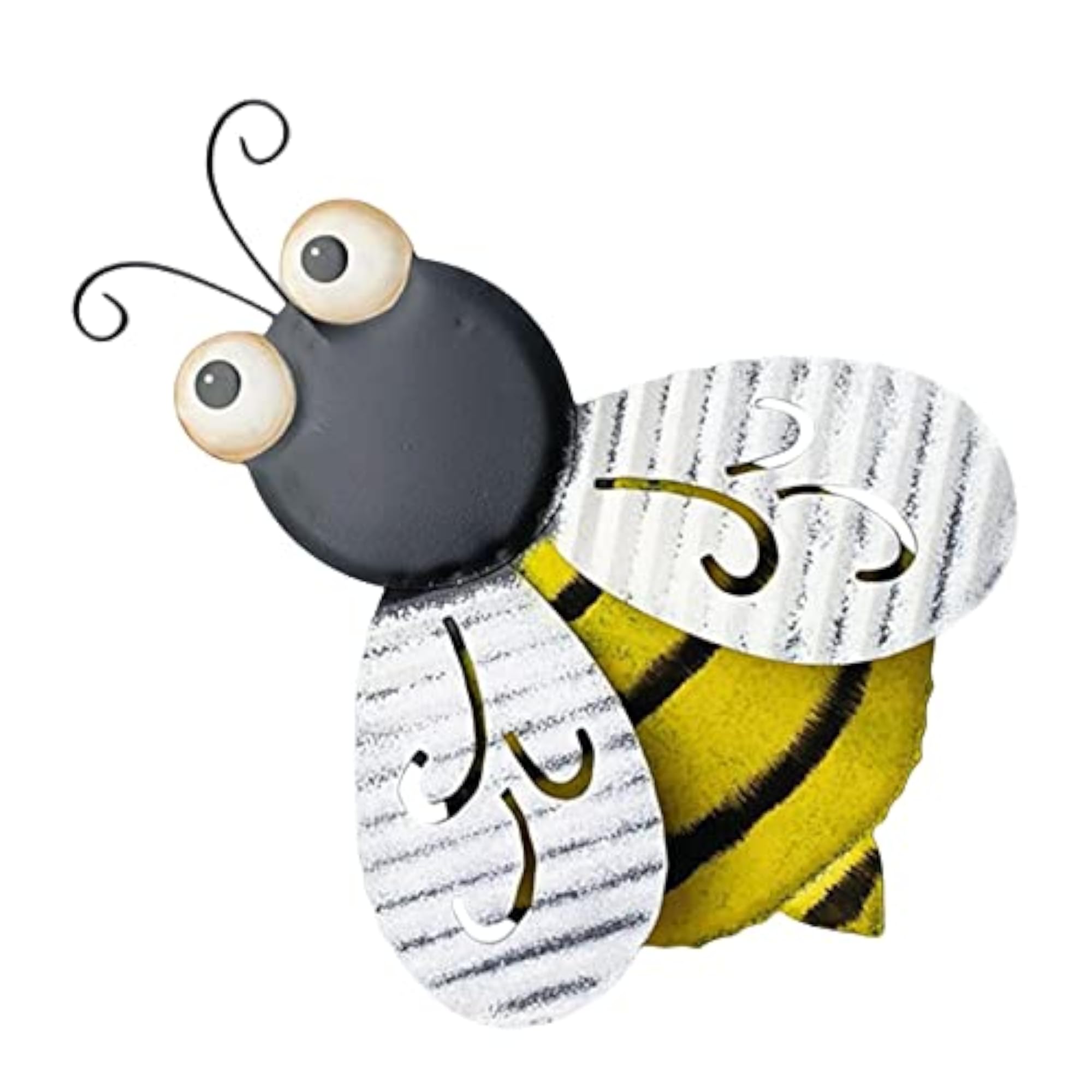 Wrought Iron Bee Wall Sculpture, Garden Artwork Decor