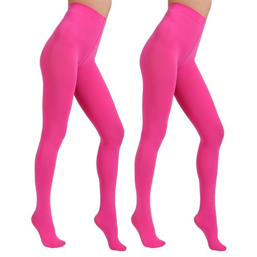 Image of Paralinda 2 Pairs Women's Solid Color Tights 80D, Soft Opaque Microfiber Tights