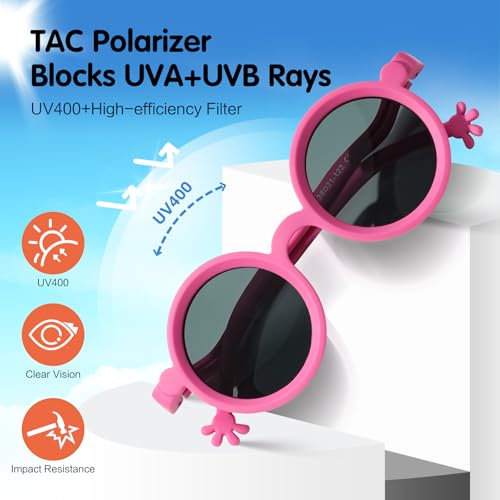 Image of EYEBUDDY Kids Toddler Sunglasses Age 2-4 /3-5 Boys Girls Polarized UV Protection Sun Glasses for Age 2-8