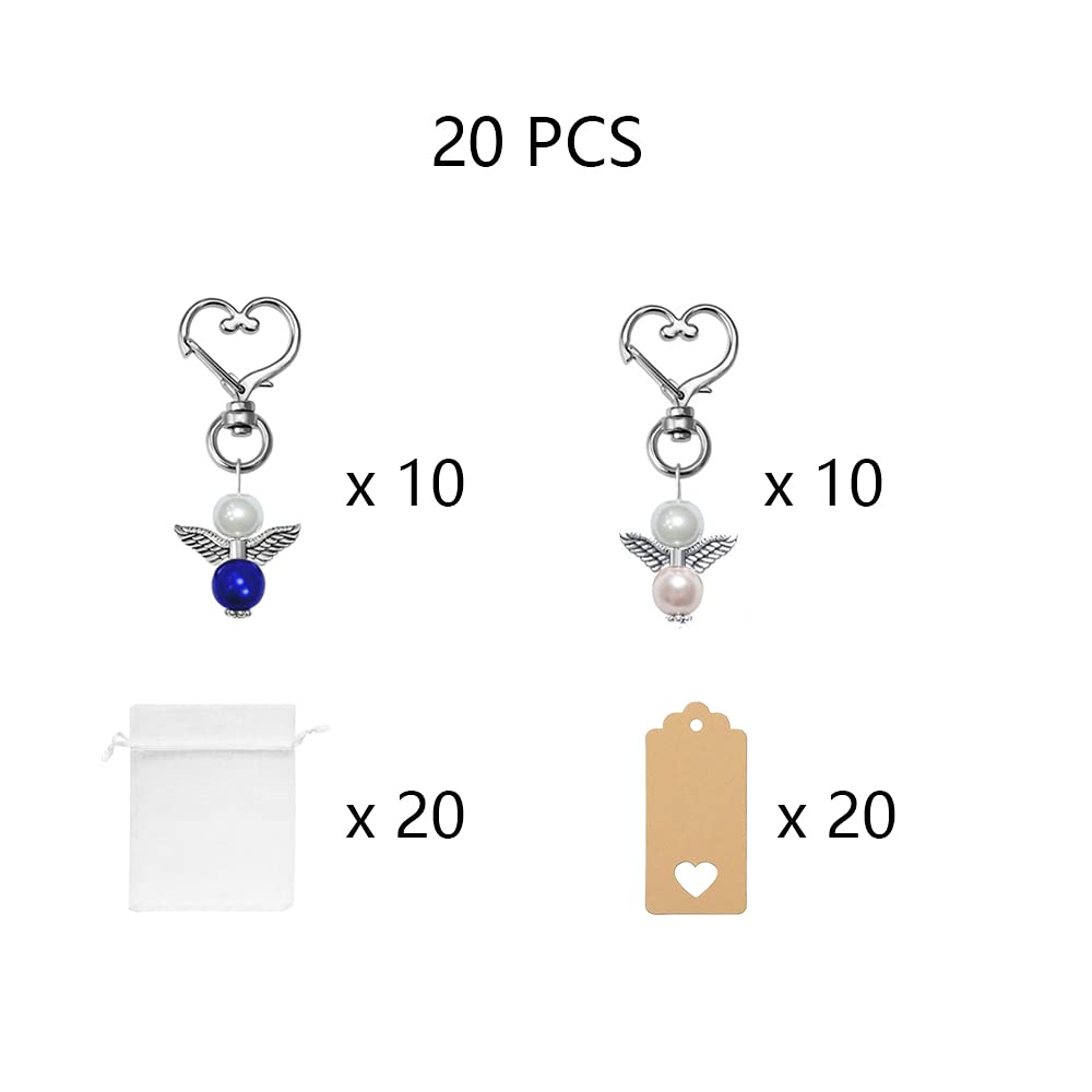 Lot de 30 porte-clés ange gardien - Pendentif ange en perles - Pour bricolage, mariage, bijoux, collier, bricolage (8 Lot de 30 porte-clés ange gardien - Pendentif ange en perles - Pour bricolage, mariage, bijoux, collier, bricolage (8