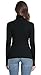 Qaffier Women's Turtleneck Long Sleeve Shirts Fall Fashion Basic Layering Slim Fit Soft Thermal Underwear Tops Black Large