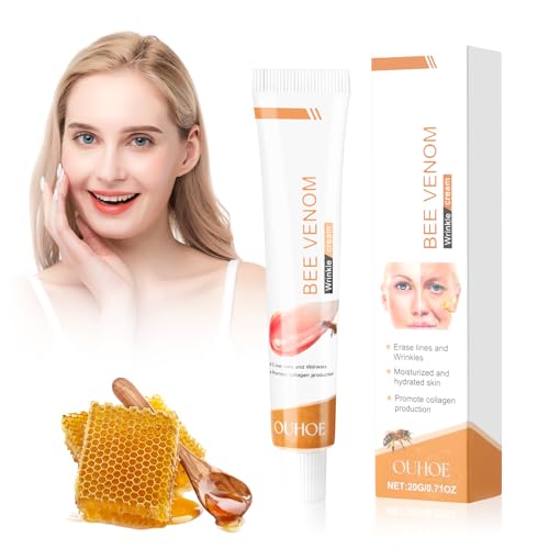 Crema antiedad de veneno de abeja activadora de colágeno, crema antiedad para el cuidado hidratante intensivo de veneno de abeja, cuidado regenerador intensivo para cara, cuello, piel sensible