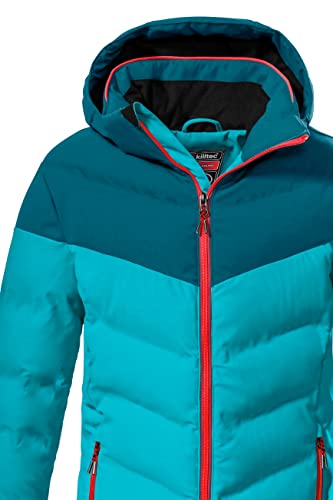 Foto von Killtec Mädchen Ksw 157 Grls Ski Qltd Jckt Steppjacke Jacke in Daunenoptik mit abzippbarer Kapuze und Schneefang, Türkis, 140 EU