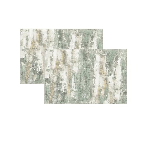 Tapetes decorativos interiores 18" x 30" 2 piezas, lavables miniatura 1