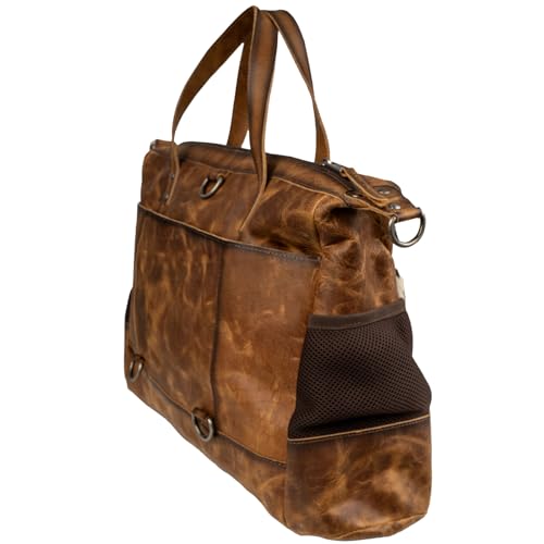 STS Ranchwear Women's Vaquero Amelia Spacious 16.5" W x 13" H Zip Closure Full Grain Leather Multi Bag/Backpack, Cowhide/Tan, Medium3