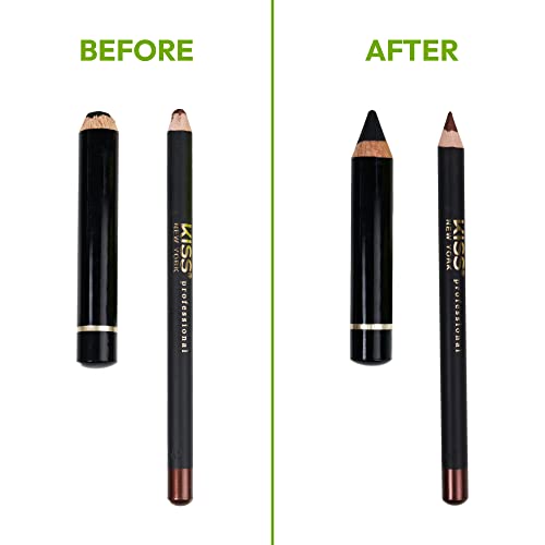 Image of KISS NEW YORK Professional Duo Pencil Sharpener, Convenient, Essential Tool for Eye Liner, Lip Liner, Sharpens, Easy to Clean, Compact (Sharpener)