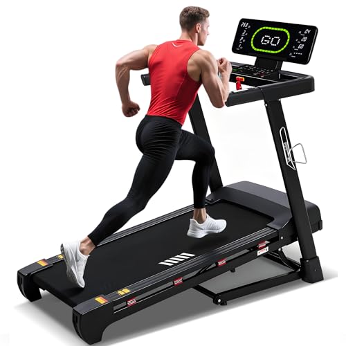 Image of Heavy Duty Treadmill for Home, 20 inch Wide Deck, 20-Level Auto Incline | 500 LB Capacity, 4.5 HP, LED Display, Bluetooth Speaker & App