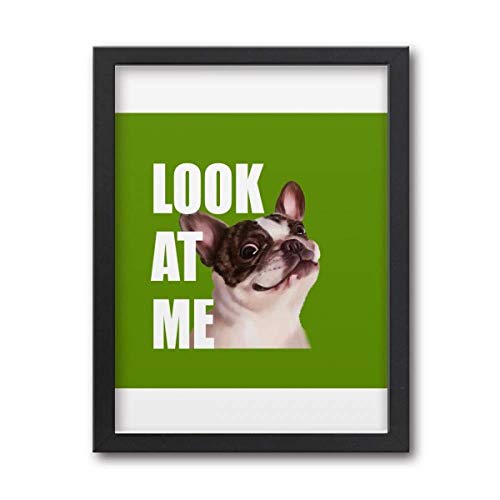 offbb Marco de pintura artística con diseño de perro que atrae la atención, decoración del hogar