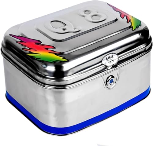 バイク リアボックス バイクボックス ステンレス鋼 電気自動車のトランク ロック付き 大容量 取付ベース付 鍵2本 キーロック 防水防塵 耐衝撃 (D(39X31X38.3CM))