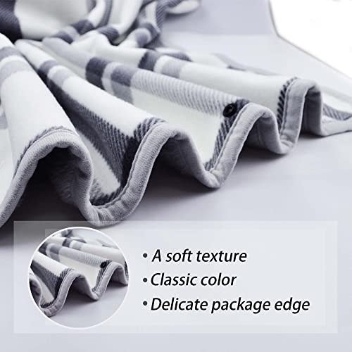 beifon Poncho Winter Warm Damen Decke Flanell Fleece Poncho Cape Weiche Dicke Winter Warm Wrap Poncho Open Front Cape Büro Zuhause für Frauen Mädchen Kinder (Grau+Weiß)