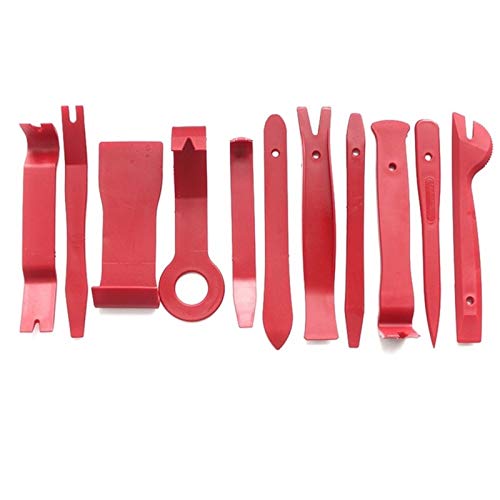 CHENTAOMAYAN のダストカバー 11. 07/ 13pcs Car Audio Maintenance Kit Hand-Werkzeug- Set Auto Trim Stereo Reparaturblech Remover Stemmeisen Auto-Schlag-Tür-Clip-Werkzeug-Satz (Color : 11PCS Red) Cover