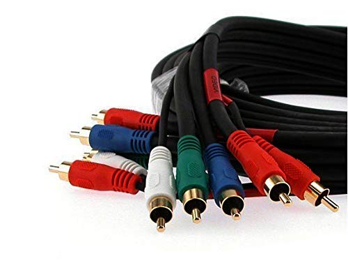 Cable Leader 5 RCA Male to 5 RCA Male Component Video + Audio Cable (25 Foot (1 Pack))