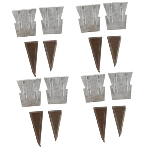 Angoily 4 Set Cuneo Del Martello ' Cunei Svasatura Tappi Falegname Triangolo Accessori Per L'installazione ' Cuneo Con Manico A Martello Ferro Da Stiro Silver 4 Pezzi*4