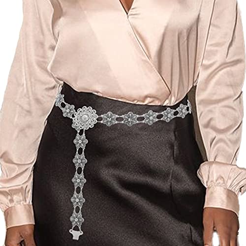 Bohend Metal Waist Belts Vintage Body Chain Waist Belt Belly Chain Dress Belts Jewelry Accessories for Women and Girls