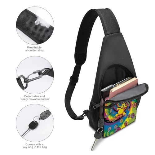 Bolsa cruzada para pecho deportiva resistente y ajustable miniatura 4