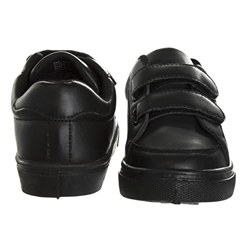 Image of French Toast Boys Girls Shoes -Unisex Athletic Casual Dress Kids School Uniform Loafer Oxford Canvas Tennis Sneakers (White /Black) (Little Kid /Big Kid)