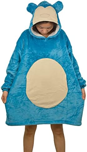 Oversized Blanket Hoodie for Adults Women Men Sherpa Fleece Thick Warm Hoodie with Giant Pocket Snorlax Cozy Giant Wearable Hoodie Blanket