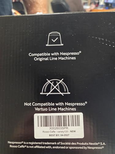 Image of Fresh Roasted Coffee, Correggio Italian Craft Espresso Capsules for Nespresso OriginalLine, Intensity 10, Kosher, 60 Recyclable Aluminum Capsules