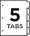 Avery Big Tab Reversible Fashion Dividers, Assorted Colors, 5-Tab Set (24928)