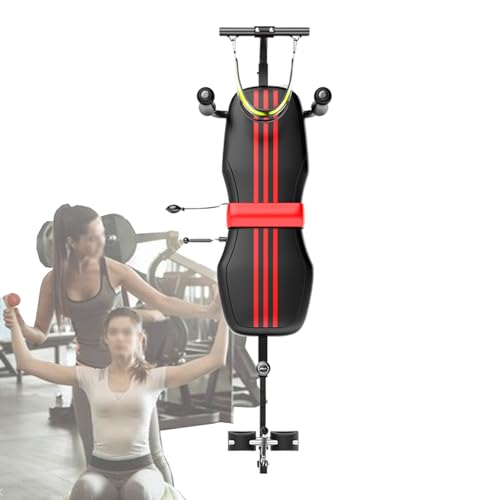 Banco de Estiramiento de Espalda con descompresión, máquina de tracción de Columna Vertebral con Longitud Ajustable, Banco de Entrenamiento de Espalda y Camilla de Cuello, Mesa de inversión