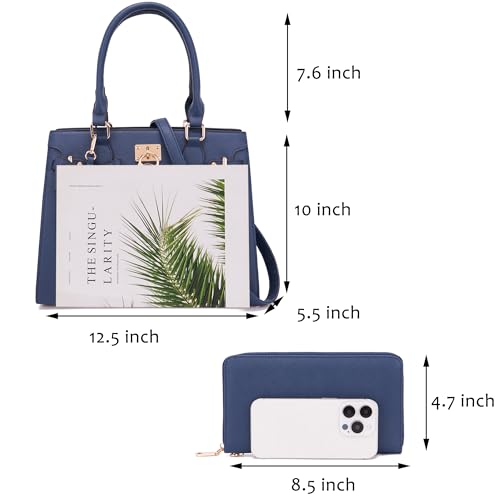 Image of Qiyuer Cute Purses Wallet Set For Women Handbags Satchel Tote Shoulder Bag | Affordable Luxury, Ideal Gift, Large Clutch Wallet, 2PCS, Sturdy Structured, Stylish, PU, Practical & Roomy for Daily & Work