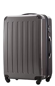 Hauptstadtkoffer ALEX - Erweiterbarer Hartschalenkoffer 75 cm (119 L) mit TSA-Schloss – robuster Trolley-Reisekoffer mit 4 Doppelrollen, Titan