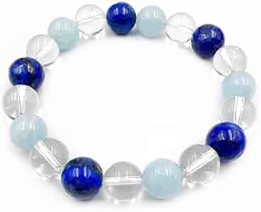 ラピスラズリ薔薇とアクアマリンブレスレット 🔷ラピスラズリとアクアマリンとローズクォーツの天然石