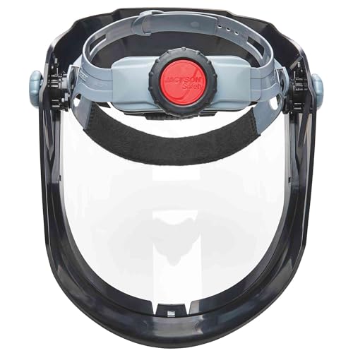 Jackson Safety Lightweight MAXVIEW Premium Face Shield - Mask with 370 Speed Dial Ratcheting Headgear, ANSI Z87.1, for Work, Grinding, Cutting - Uncoated - Clear Tint by Jackson Safety - Image 9