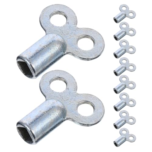 HAMPPLIES 10pezzi Chiave Per Valvola Di Sfiato in Lega Di Zinco Chiave Di Spurgo Per Radiatori Foro Quadrato Accessori Per Rubinetti Idraulici Compatibili Varie Valvole