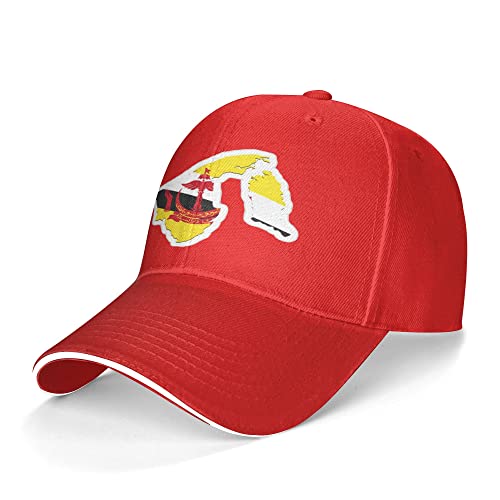 Homme Femme Snapback Casquette Brunéi Trucker Cap Réglable Casquette Hip Hop Vintage Casquette Trucker pour Hip Pop Camping Sport