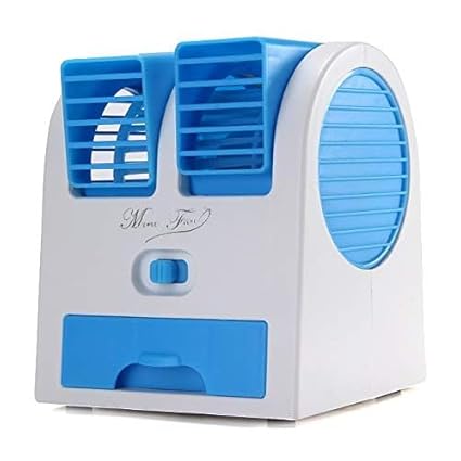 KAIRAVADE ENTERPRISE USB and Battery Mini Cooler and Portable Dual Blade Less Small Water Air Cooler (Multicolour)