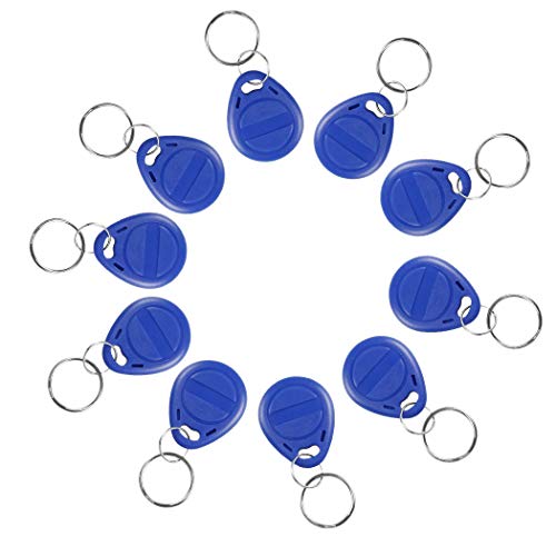 YAVIS 100pcs Badges RFID modifiable Porte-clés Inscriptible 125Khz Transpondeur T5577 / EM4305 Keyfobs NFC Token Tag Proximité EM ID Carte pour Système...