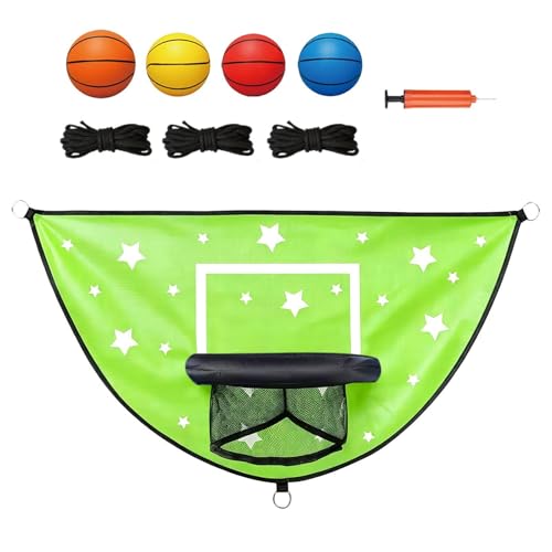 Generisch Trampolín Canasta de baloncesto para exteriores, juego de canasta para niños, juego de baloncesto para trampolín, para el jardín, parque, patio trasero, fiestas en interiores y exteriores