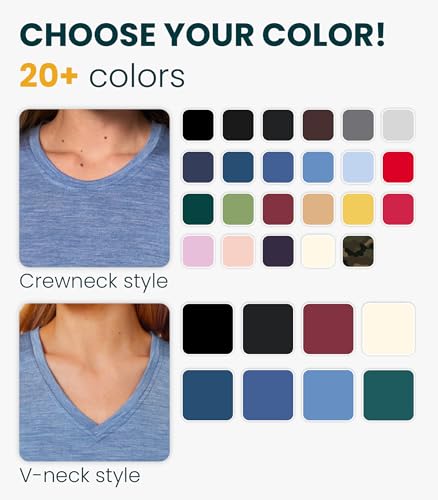 Merino.tech Merino Wool T Shirt Women - 100% Merino Wool Base Layer Women Short Sleeve Moisture-Wicking Tee and Hiking Socks3