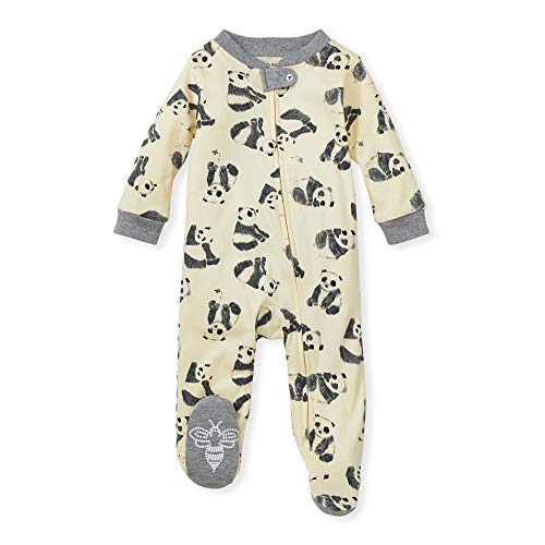 Image of Burt's Bees Baby unisex-baby Sleep & Play, Organic One-piece Romper-jumpsuit Pj, Zip Front Footed Pajama