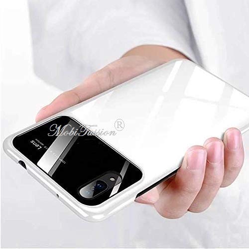 Image of MOBITUSSION Luxury Glossy Pc Back Cover For Samsung A30, White
