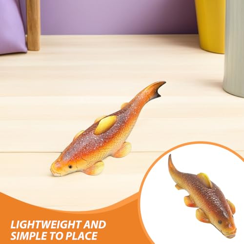 Sculpture de poisson koï en résine résistante aux intempéries pour extérieur - 4