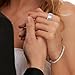 Snyeest 2-Pack Gold Plated Stacking Rings for Oura Ring 4/Ring 4 Ceramic/Gen 3,Non Tarnish,Matte Finish Sandblast with Zirconia Simulated Diamond Ring Stack for Women-Silver-Size 9