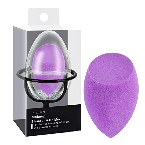Makeup Sponge Set Beauty Foundation Blending Sponge, Flawless for Foundations, Powders & Creams with 1 Beauty Sponge Travel Case +1 Sponge Holder Stand