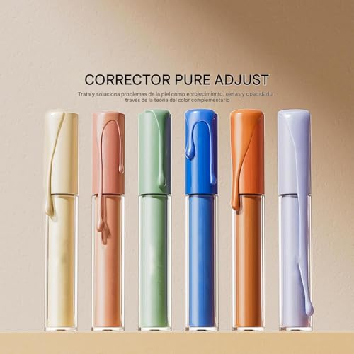 Corrector Líquido,Corrector Hidratante De Cobertura Completa - 6 Unidades Barra Contorno Iluminadora y Difuminable para Discoloración Rojez y Opacidad Facial - imagen 2
