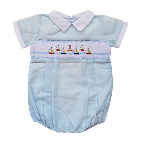 Image of Carriage Boutique Baby Boys Hand Smocked Classic Creeper