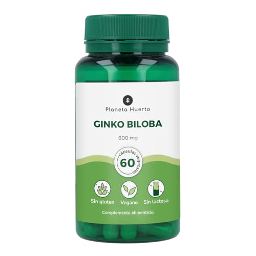 PLANETA HUERTO | Ginkgo Biloba 60 Cápsulas - Suplemento Natural para la Memoria, Circulación y Bienestar