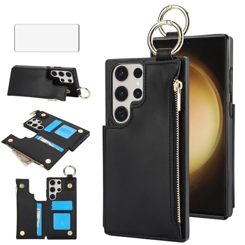 Coque Samsung S23 Ultra Anti-Rayures et Anti-Piratage RFID avec Rangement Zippé
