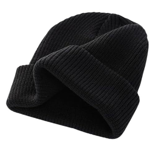 Touca de Frio Inverno Preta – Gorro Unissex Premium Tamanho Único | Quente, Dobrável e Confortável p