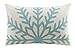 Cotton Linen Scandinavian Modern Geometric Abstract Snowflake Pattern Merry Christmas Gifts Lumbar Pillow Case Cushion Cover Decorative Rectangle 12 X 20 Inches Sofa Bedroom (Lightskyblue)
