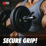 MuscleForge® Zaciski sprężynowe 25mm, 2 szt. zaciski na gryf do standardowych sztang i hantli