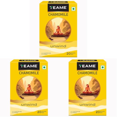 Image of TE-A-ME Chamomile Tea - 20 Tea Bags | Chamomile Tea Bags for Sleep | Aids in Anxiety Relief & Relaxation (Pack of 3)