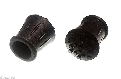 Hyfive Walking Stick Rubber Ferrule for Extra Support Heavy Duty Black 12mm (1/2") 4 Pack